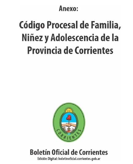 Código Procesal de Familia, Niñez y Adolescencia de la provincia de Corrientes